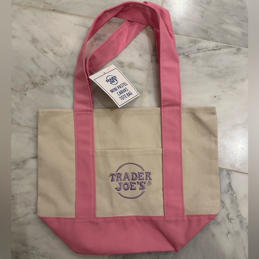 Trader Joe’s Mini Pastel Canvas Tote Bag